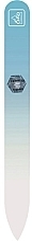 Glass Nail File, 9 cm, pastel-light blue - Erbe Solingen Soft-Touch — photo N1