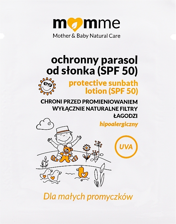 Baby Sun Cream - Momme Baby Natural Care Spf 50 (sample) — photo N1