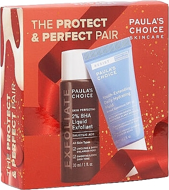 Set - Paula's Choice The Protect+ Perfect Pair (exfoliant/30ml + moist/15ml) — photo N1