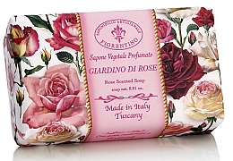 Natural Soap "Rose Garden" - Saponificio Artigianale Fiorentino Rose Garden Scented Soap — photo N1