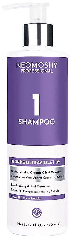Shampoo for Blond and Gray Hair - Neomoshy Blonde Ultraviolet 1 Shampoo — photo N1