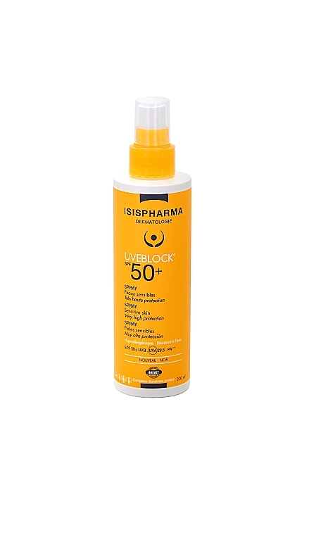 Sunsreen Body Spray - Isispharma Uveblock SPF50+ Spray — photo N1