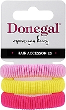 Fragrances, Perfumes, Cosmetics Hair Ties, 3 pcs, FA-5680, pink, yellow, pink - Donegal