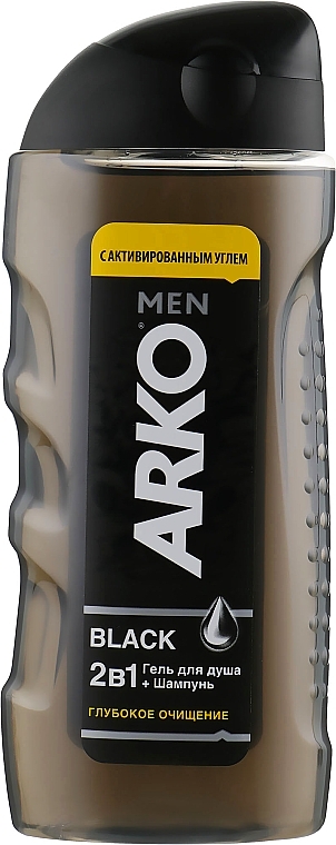 2-in-1 Shower Gel - Arko Men Black — photo N1