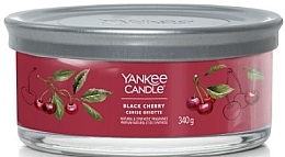 Scented Candle in Glass 'Black Cherry', 5 wicks - Yankee Candle Singnature — photo N1