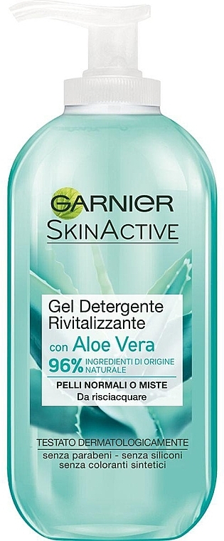 Revitalizing Face Cleansing Gel - Garnier Skinactive Revitalizing Detergent Aloe Vera Gel — photo N1