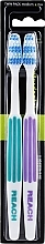 Medium Toothbrush, turquoise+lilac - Listerine Reach Interdental — photo N1