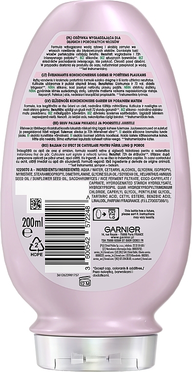 Conditioner for Long & Porous Hair - Garnier Botanic Therapy Rice Water — photo N2