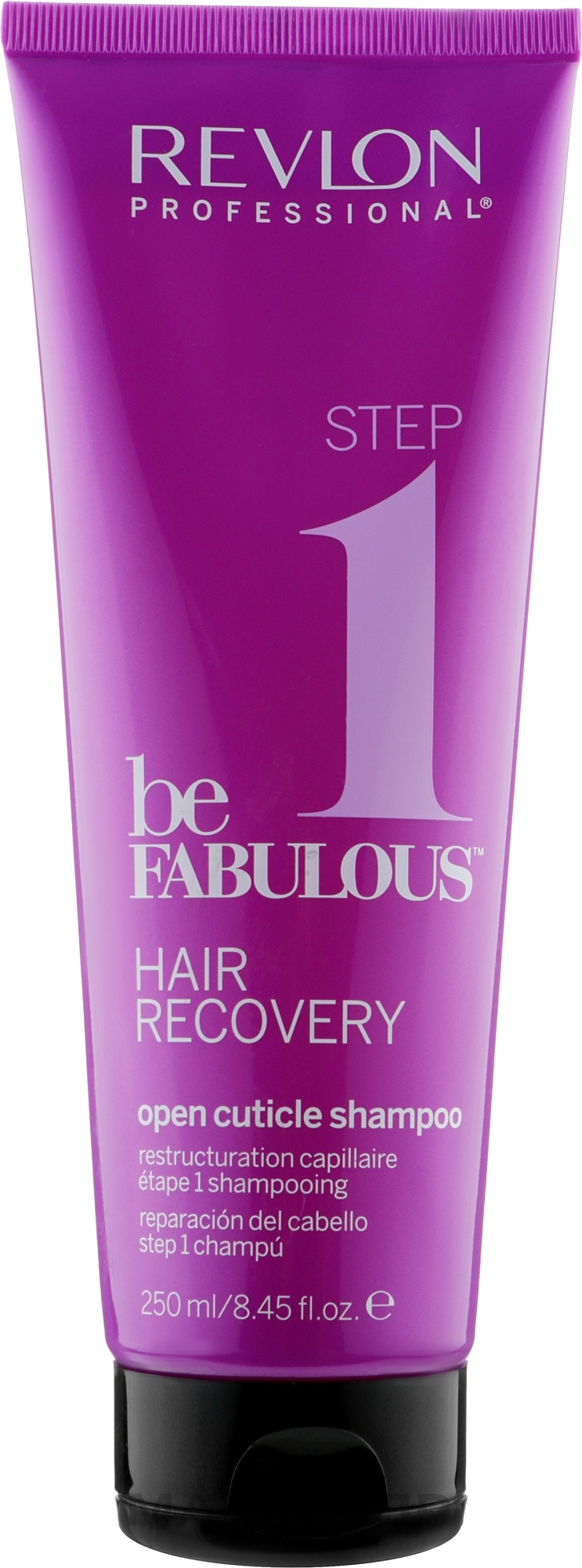 Cleansing Open Cuticle Shampoo, step 1 - Revlon Professional Be Fabulous Hair Recovery Shampoo — photo 250 ml