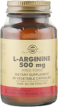 L-Arginine Dietary Supplement, capsules, 500 mg - Solgar L-Arginine — photo N2