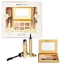 Fragrances, Perfumes, Cosmetics Set - Magic Studio Diamond Complete Shine (mascara/12ml + eyeliner/0.8ml + palette/4.8g)