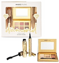 Set - Magic Studio Diamond Complete Shine (mascara/12ml + eyeliner/0.8ml + palette/4.8g) — photo N1