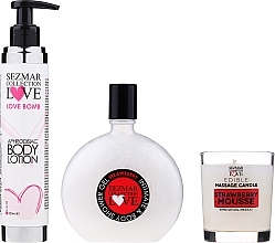 Fragrances, Perfumes, Cosmetics Set - Sezmar Collection Love Crystal (b/lot/200ml + candle/100ml + sh/gel/250ml)