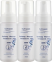 Fragrances, Perfumes, Cosmetics Set "Carboxy Therapy. Acne" - H2Organic Carboxy Therapy Intensive CO2 Akne (2xgel/150ml + mask/150ml)