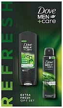 Fragrances, Perfumes, Cosmetics Set - Dove Men+ Care Extra Fresh (shmp/400ml + deo/150ml)