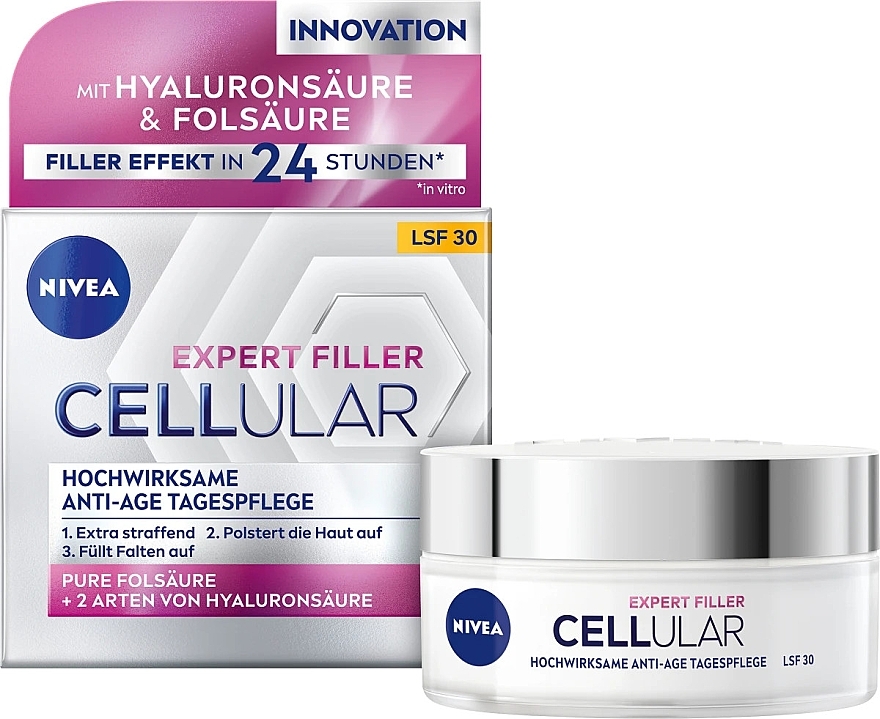 Day Face Cream - Nivea Cellular Expert Filler Anti-Age Day Care SPF30 — photo N1