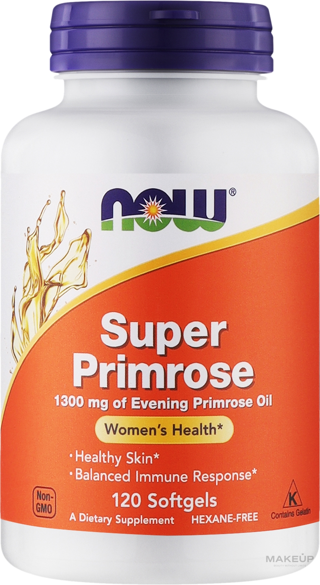 Capsules "Primrose Oil" - Now Foods Super Primrose 1300mg Softgels — photo 120 szt.