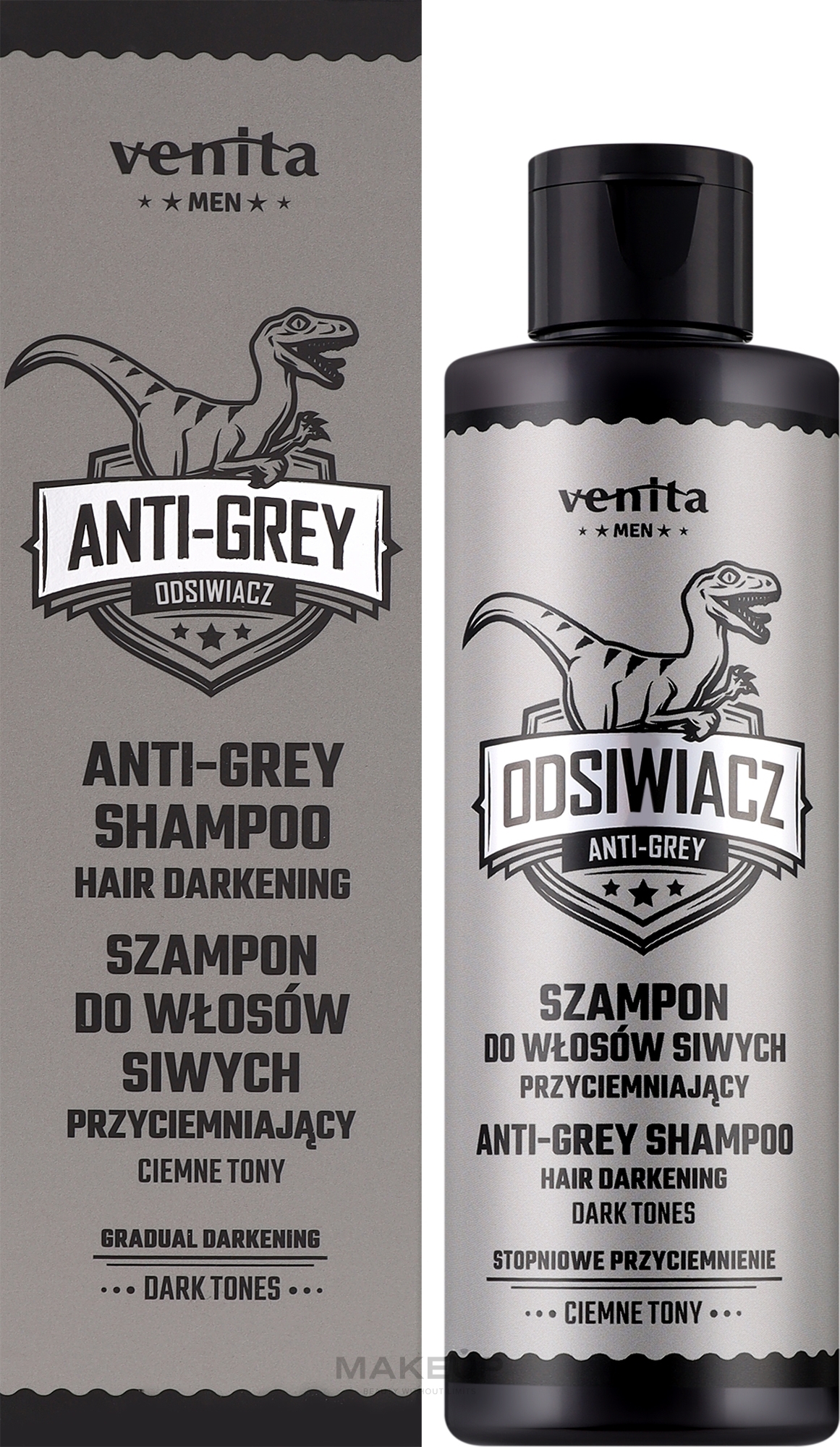 Shampoo for Darkening Gray Hair - Venita Men Anti-Grey Shampoo Dark Tones — photo 200 ml