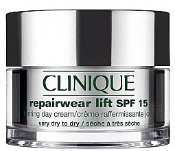 Fragrances, Perfumes, Cosmetics Intensively Regenerating & Firming Day Cream for Very Dry and Dry Skin Types - Clinique Repairwear Lift SPF 15 Firming Day Cream Very Dry to Dry