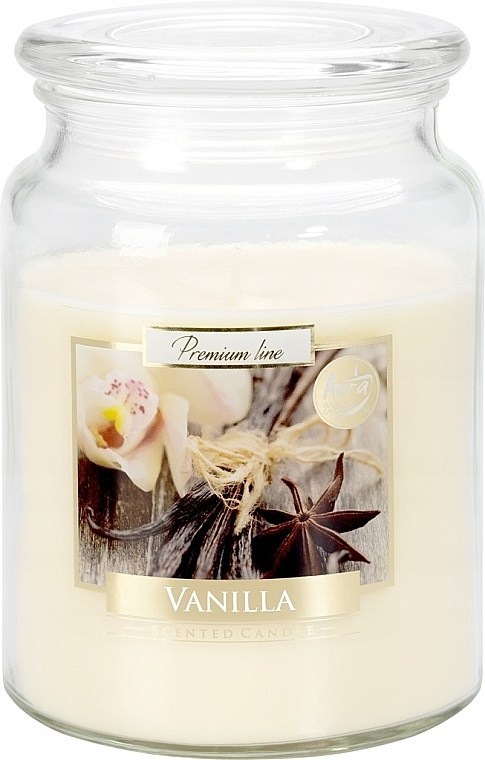 Premium Scented Candle in Jar 'Vanilla' - Bispol Premium Line Aura Scented Candle Vanilla — photo N1