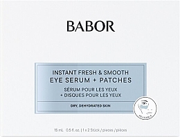 Fragrances, Perfumes, Cosmetics セット - Babor Instant Fresh & Smooth Eye Serum + Patches