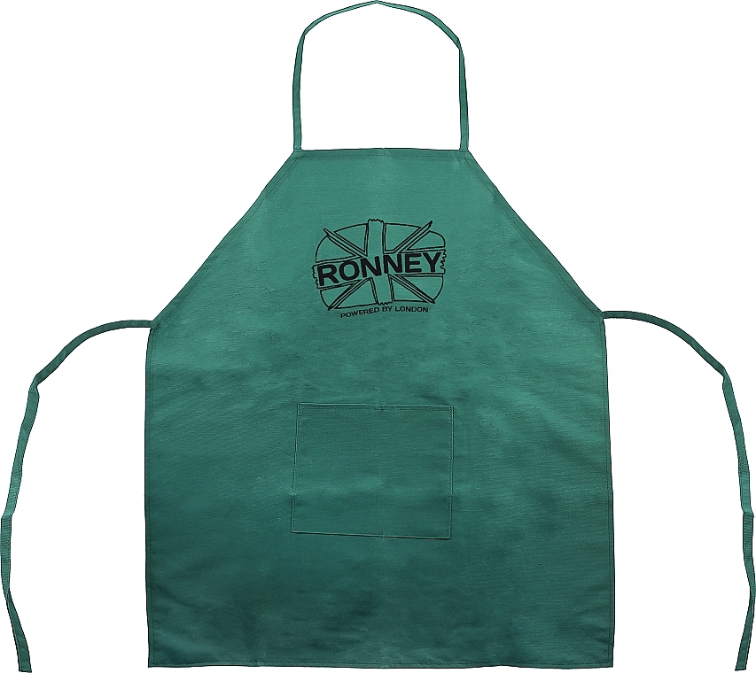 Apron, dark green - Ronney Professional Hairdressing Apron Dark Green — photo N1