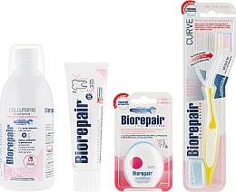 Set 'Gum Protection' - Biorepair (t/paste/75ml + mouthwash/500ml + dental/floss + t/brush) — photo N1