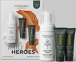 Fragrances, Perfumes, Cosmetics Set - Madara Cosmetics Daily Heroes (f/foam/100ml + shm/75ml + cond/75ml)