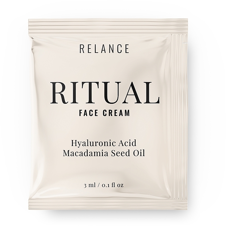 GIFT! Moisturising Face Cream with Hyaluronic Acid & Macadamia Oil - Relance Hyaluronic Acid + Macadamia Oil Face Cream (sample) — photo N1