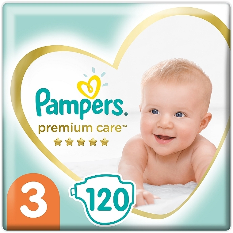 Pampers Premium Care Diapers Size 3 (Midi), 6-10kg, 120 pcs - Pampers — photo N1