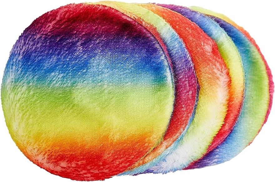 Reusable Makeup Remover Pads, colorful, 5 pcs - Glov Rainbow Reusable Cleansing Pads — photo N1