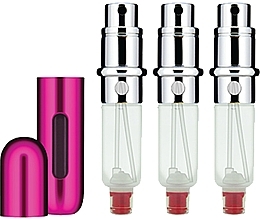 Perfumery Atomizer Set - Travalo Classic HD Pink Set (atomiser/3x5ml + case) — photo N2