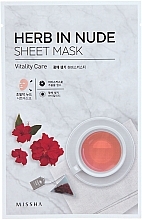 Fragrances, Perfumes, Cosmetics Rejuvenating Face Mask - Missha Herb In Nude Sheet Mask Vitality Care