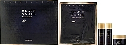 Fragrances, Perfumes, Cosmetics Set - Holika Holika Prime Youth Black Snail Skin Care Kit (mask + cr/18ml + tonic/31g + emulsion/31ml)