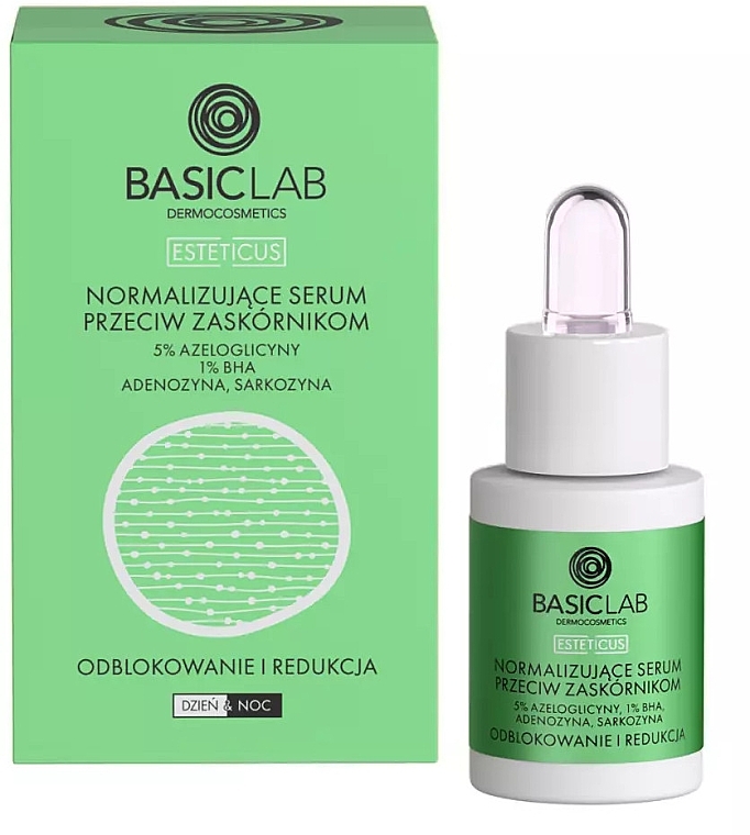 Anti-Blackhead Normalizing Serum with 5% Azeloglycine & 1% BHA - BasicLab Dermocosmetics Esteticus — photo N2