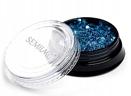 Fragrances, Perfumes, Cosmetics Nail Sequins - Semilac Blue And Silver