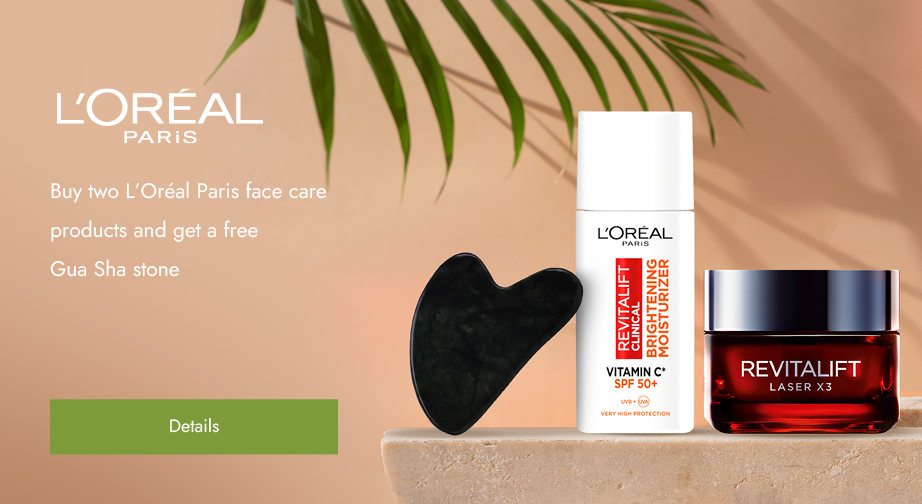 Buy two L'Oréal Paris face care products and get a free Gua Sha stone
