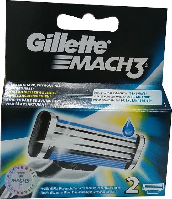 Shaving Razor Refills, 2 pcs. - Gillette Mach3 — photo N3