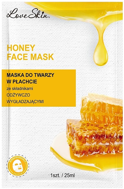Honey & Hyaluronic Acid Sheet Mask - Love Skin Honey Face Mask — photo N1