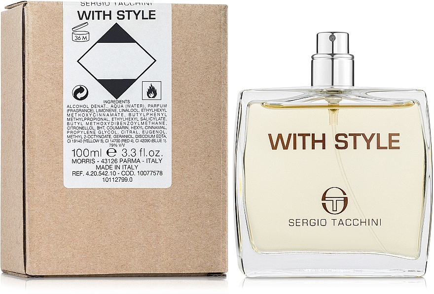 Sergio Tacchini With Style - Eau de Toilette (tester without cap) — photo N2