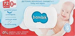 Fragrances, Perfumes, Cosmetics Kids Wet Wipes with Linden Extract, 72 pcs. - Bambik Baby Wet Wipes