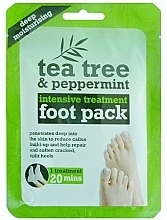 Foot Socks Mask - Xpel Marketing Ltd Tea Tree & Peppermint Deep Moisturising Foot Pack  — photo N1