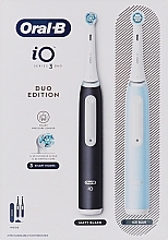 Fragrances, Perfumes, Cosmetics Electric Toothbrush Set, black and blue + case - Oral-B iO Series 3 Duo