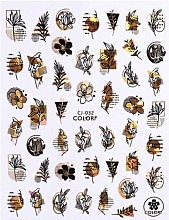 Fragrances, Perfumes, Cosmetics Nail Stickers, self-adhesive, black gold, CJ-032 - Deni Carte 88241