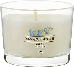 Scented Candle Set "Clean Cotton" - Yankee Candle Clean Cotton (candle/3x37g) — photo N2