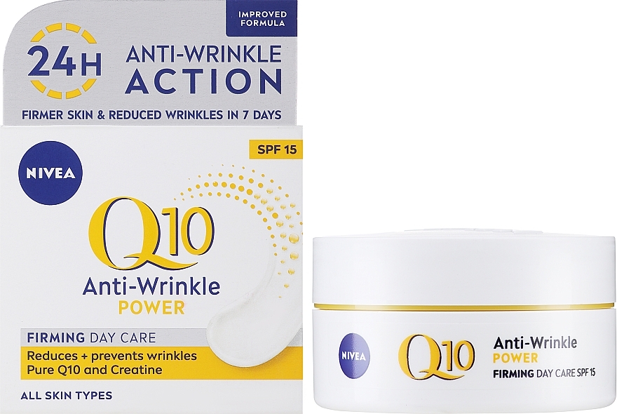 Anti-Wrinkle Nourishing Day Cream - Nivea Q10 Power Anti-Wrinkle + Firming Normal Skin Cream — photo N2