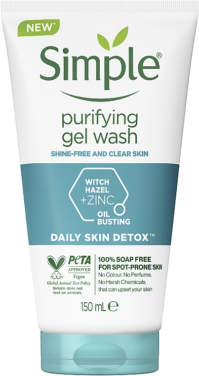 Face Cleansing Gel - Simple Daily Skin Detox Purifying Gel Wash — photo N2