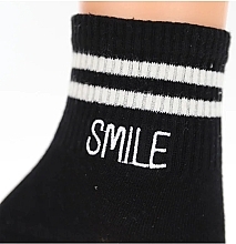 Women Socks, embroidered, black - Moray Smile — photo N3