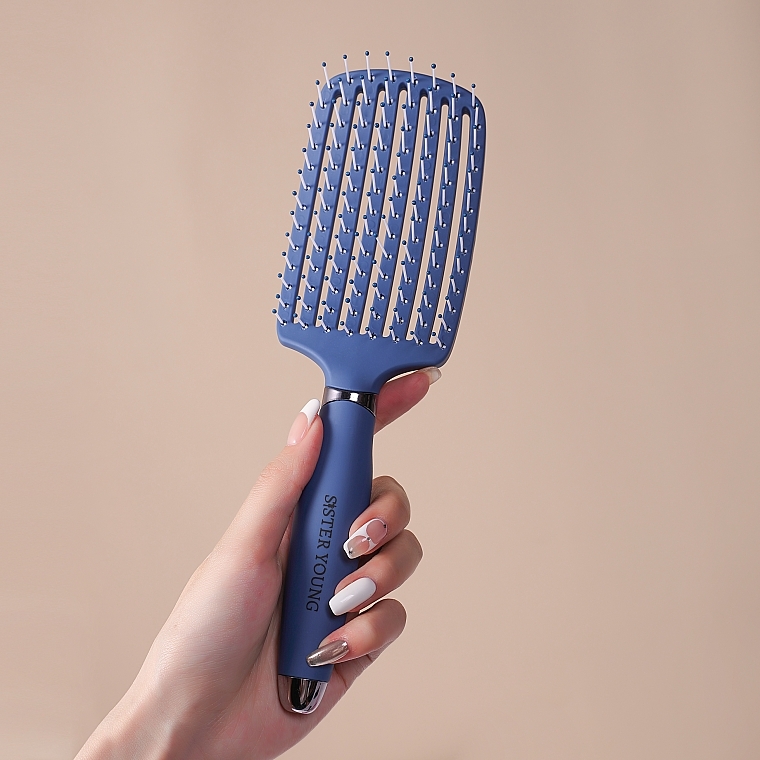 Ovia Blue Hair Brush - Sister Young Hair Brush — photo N4