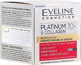 Fragrances, Perfumes, Cosmetics Facial Cream Mask - Eveline Cosmetics Platinum & Collagen Luxury Cream-Mask